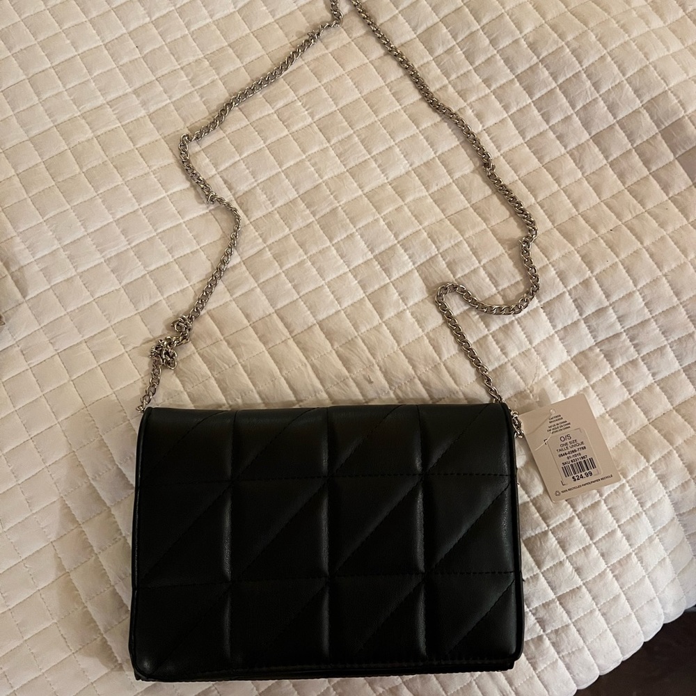Black w silver purse, brand new